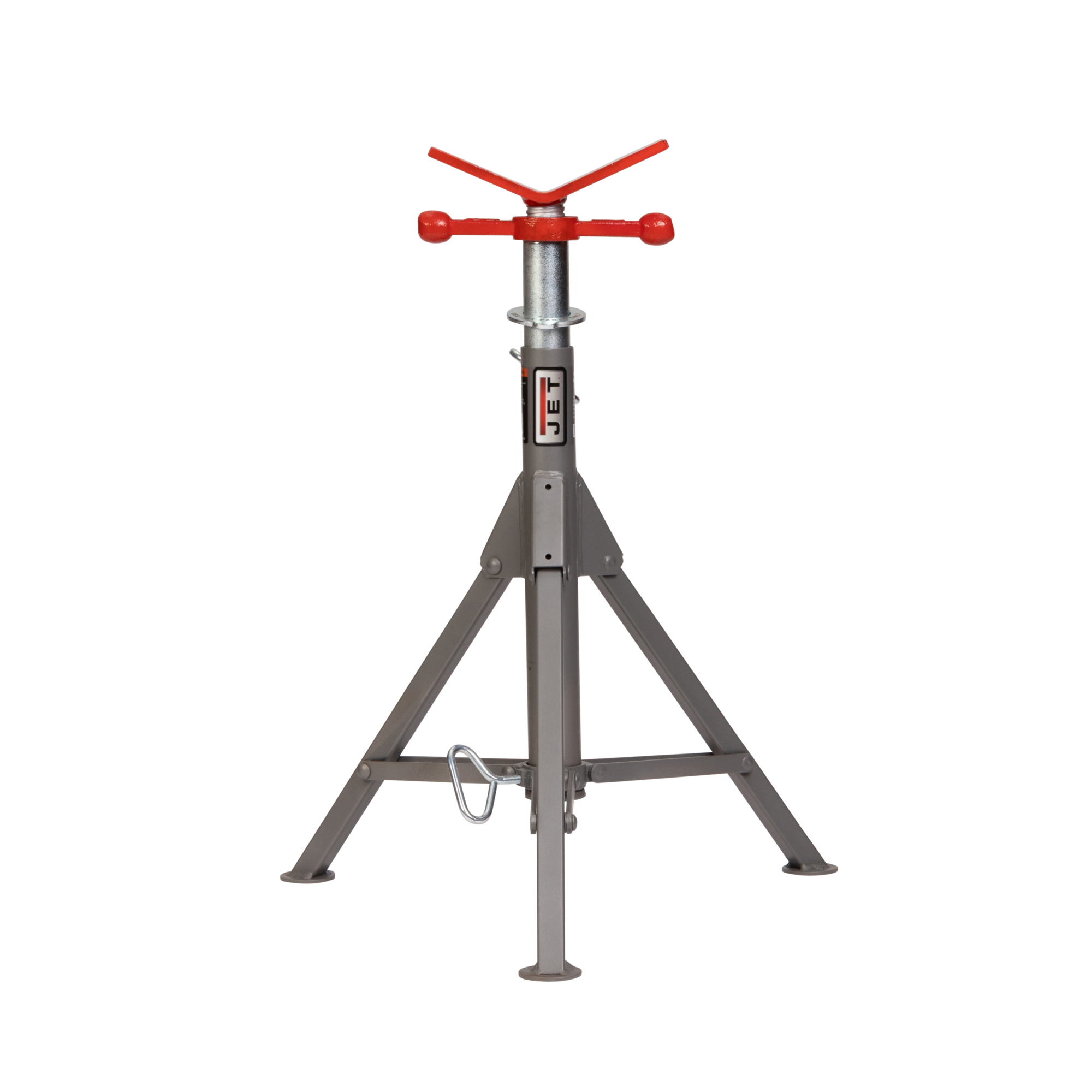 Jet Folding Pipe Jack Stand — 27in. to 46in. Adjustable Height, 2500-Lb. Capacity, 18in. Max Pipe Diameter, Model# JPJ-FLD